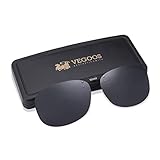 VEGOOS Polarized Clip on Sunglasses for Men Women Flip up Sunglasses Over Prescription Glasses with Case (L)