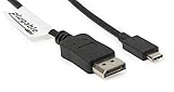 Plugable USB C to DisplayPort Adapter - 6ft (1.8m) Adapter Cable (Supports Resolutions up to 4K at 60Hz)