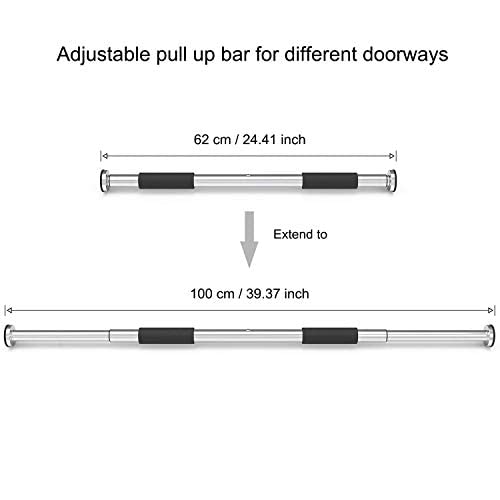 Leogreen Extendable Doorway Chin Up Bar, Adjustable Pull Up Bar for