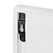 MyGift Decorative Wall Mounted White Wood & 5 Black Metal Dual Coat Hooks Entryway Rack/Bathroom Towel Hanger