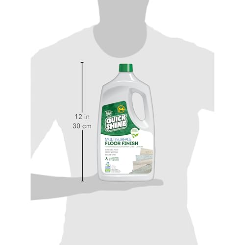 QUICK SHINE MULTI SURFACE FLOOR FINISH 64OZ | CLEANER & POLISH TO USE ON HARDWOOD, LAMINATE, LUXURY VINYL PLANK LVT, TILE & STONE | SAFER CHOICE W/CLEAN SHINE TECHNOLOGY | SHINE-PROTECT-REFRESH