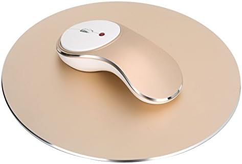 Sky Hiker Chargable 2.4G Wireless Mouse, Ultra Thin and Silent Click, 1600 DPI Adjustable with USB Receiver + Aluminium Alloy/PU Leather Both Size Use Mouse Pad for Laptop PC and Mac