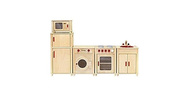 Viga - Juego de cocina de madera para niños, para nevera ...