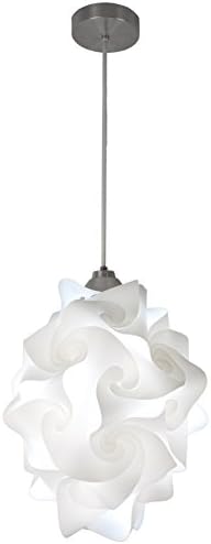 Chi 1-Light White Globe Rhombus Pendant
