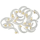 Jauarta 20pcs Hearing Aid Hooks, Replacement Ear Hook Prevents Howling Hearing Tool Parts Accessory for