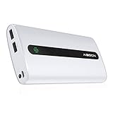 Aibocn 20000mAh Portable Charger External Battery Power Bank with Flashlight for Apple Phone iPad Samsung Galaxy Smartphones Tablet and More, White