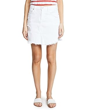 Women's Skirt with Frayed Hem