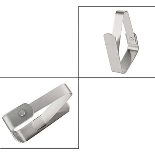 FineInno Stainless Steel Tablecloth Clips Table Cover Clamps Endurable Metal Tablecloth Holders Anti Wind for Home Party and Picnic (10pack)