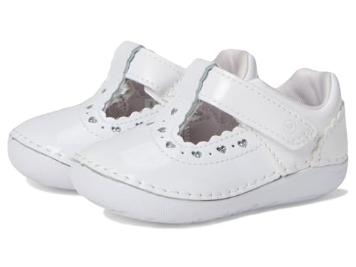 Stride Rite Baby SM Adira Mary Jane Flat, White Patent, 4.5 US Unisex Infant