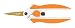 Fiskars 190520-1001 Titanium Micro-Tip Easy Action Scissors, 5 Inch, Orange primary