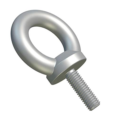 M12 Lifting Ring Eye Bolt, Fasteners Hardware, Male Thread Lifting Bolt, Galvanized Zinc Plated Steel Ringbolt, Anker Eyebolt With Looped Head for 12mm Nut/Washer DIN 580 (Pack of 2)