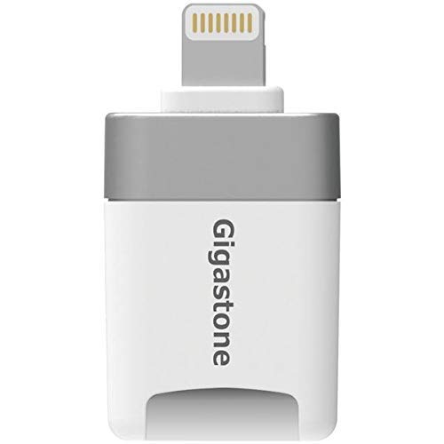 [Apple MFI Certified] Gigastone iPhone Flash Drive, MicroSD Card Reader, Lightning for iPhone and iPad, App for iOS, 4K Video Player Drone GoPro Camera, Backup Photos and Videos from Social Media (Best Flash Player App For Iphone)