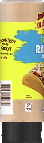 OLD EL PASO TACO SAUCE, ZESTY RANCH SAUCE, SQUEEZE BOTTLE, 9 OZ.