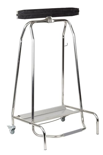 Pedal bin 59 x 43 cm, H: 96 cm stainless steel