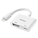 Geameon Compatible with iPhone to HDMI Adapter/iOS Phone HDMI Adapter, HDMI Coupler 1080P Digital AV Adapter, Sync Screen HDMI Connector with Charging Port for iPhone/Pad/Pod Models-(Silver)