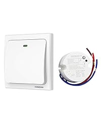 Juego de interruptor inalámbrico de luces acegoo, sin batería, sin cables, rápida reubicación. Interruptores de encendido apagado para lámparas, ventiladores, electrodomésticos. Interruptor de autoalimentación, interruptor de control remoto (interruptor y