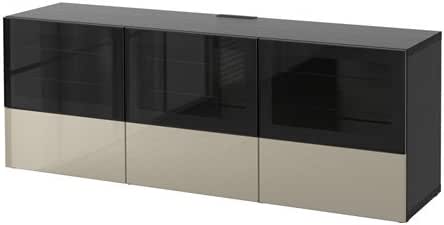 Amazon Com Ikea Tv Bench With Doors And Push Open Drawers Black
