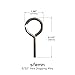 5/32” Hex Key Dogging Key Allen Key with Full Loop, Allen Wrench Door Key for Push Bar Panic Exit Devices, Solid Metal - 6 Packs