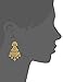 Amazon Collection 18k Yellow Gold Over Fine Silver Plated Bronze Indian Ethnic Chand Bali Drop Post Stud Earrings