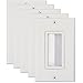 BUYER'S POINT Single Gang Brush Wall Plate | UL Listed Outlet Cover, Perfect Cord Concealer for Wall Mount TV, Gaming PC, Video Game Console and Home Theater Systems (White/Ivory) — 5 Pack
