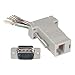InstallerParts DB9-Male to RJ11 / RJ12 (6 Wire) Modular Adapter Ivory
