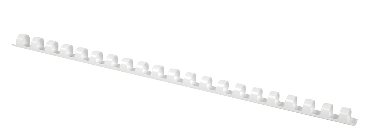 Binding Combs Office Products A4 14mm (115 Sheets) 100 Pcs White/Presentation/Type-21 Rings/Kind-Spiral/Material-Plastic/Colour-White/Format-A4 / Size-14mm
