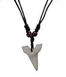 Shark Tooth Necklace - Adjustable Surfer Necklace - Resin Tooth