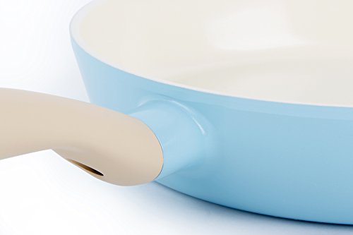 Neoflam Retro Cast Aluminum Frying Pan with Soft-Touch Handle and Ceramic Non-Stick Coating Skillets, 10", Mint