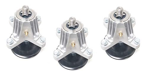 3 Upgraded Spindle Assemblies with Threaded Mounting Holes Replaces MTD Cub Cadet Troy-Bilt 618-06980 or 918-06980 (3)
