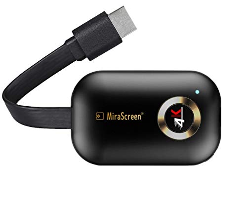 SmartSee HD Wireless Display Receiver 5G WiFi 4K 1080P Mobile Screen Cast Mirroring Adapter Dongle for iPhone Mac iOS Android to TV Projector Support Miracast Airplay DLNA No Switching (5G+2.4G)