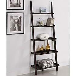 Amazon.com: Walnut Five-tier Leaning Ladder Book Shelf