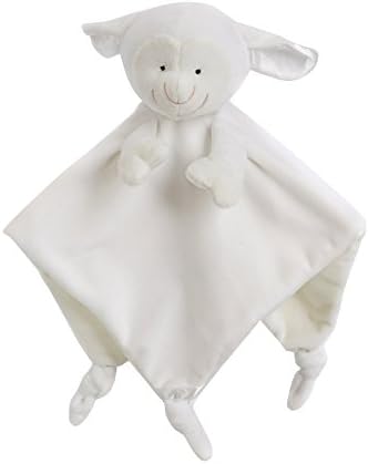 Wingingkids Baby Security Blankets Soft Plushy Cuddle Bud Blankie Breathable Snuggle Baby Blanket, Lovely Soother Blanket for Boys or Girls, Sleeping Lamp, Cream