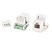 5 Pcs Snap in RJ11 4P4C Telephone Modular Jack Socket Module White