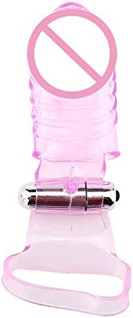for Funny Men Sleeve Finger Battery Massage Clit Stimulate Funny Toys Women Orgasm Products,Pink