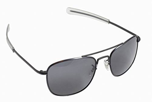 HUMVEE HMV-52B-BLACKPolarized Bayonette Style Military Sunglasses with Gray Lenses and Black Frame, 52mm