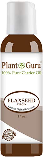 Flaxseed Oil 2 oz. Virgin, Unrefined Cold Pressed 100% Pure Natural Carrier - Skin, Body And Face. Great For Psoriasis & More!