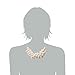 Jane Stone Fashion Statement Bib Sliver Tone Chain Beads Necklace Wedding White Jewelry