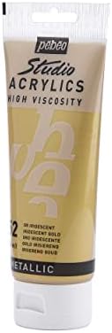Pebeo Studio High Viscosity Acrylic Paint Gold 100 ml view 14