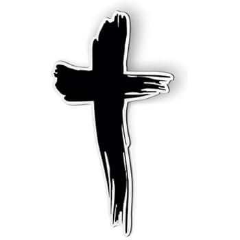 AK Wall Art Cross Handdrawn - Magnet - Car Fridge Locker - Select Size