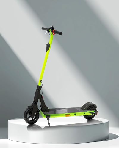 31dC2ft+adL Qnq Elektroroller Für Kinders, 8&Quot; Leichter E Scooter, 500W Motor, 15 Km Reichweite &Amp; Max 20Km/H, 3 Geschwindigkeitsmodi (6, 15, 20 Km/H), Zusammenklappbar, Jugendliche Und Große Kinder (Grün)