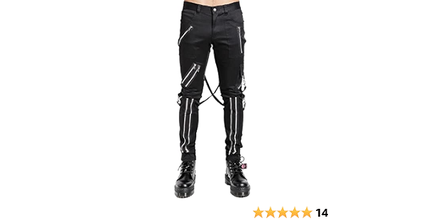 Tripp Straight-Leg Bondage Pants [Black 
