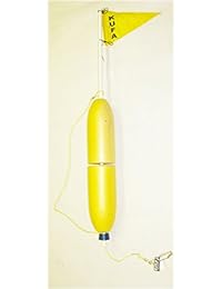 Asta de bandera para kufa Deportes 48" & 2 pieza 11" Amarillo Flotador Combo