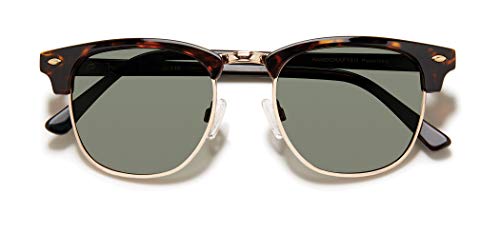 PRIVÉ REVAUX"Headliner" Designer Sunglasses, Brown/Green - Thumbnail 2
