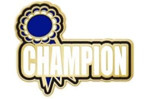 CROWN AWARDS Champion Recognition Lapel Pins - Color Enamel Champion Award Pin 5 Pack