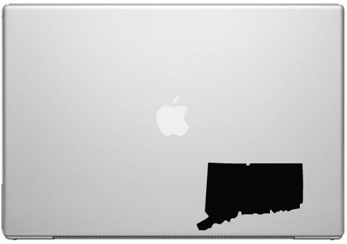 Connecticut Constitution State Huskie Pride Decal Sticker - Black 5" Vinyl Decal for Cars, Macbooks, and Other Laptops