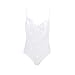 comeondear Women Lace Teddy Bodysuit Mesh Babydoll Outfit Plus Size Lingerie Bodysuit White