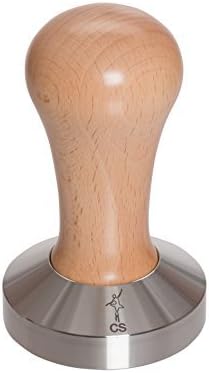 Tamper - Espresso Tamper – Tamper 51mm - Coffee Tamper Stand Series - Coffee Press Tool - Tamper Espresso - Stainless Steel Espresso Tamper - Handle Solid Wood – Pressure Base Tampers (51mm, Natural)