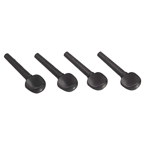 BEESCLOVER 4 Pcs 4/4 Ebony Wood Violin Fiddle Tuning Pegs Endpin Set Replacement Tool for ce