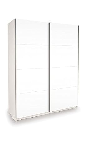 Dallas White Sliding Door Wardrobe Double High Gloss White
