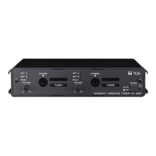 TOA ELECTRONICS WT-4820 Dual Channel UHF Wireless Receiver for WTU-4800E01/F01/G02/H01 Diversity Tuner, 50-18000Hz Frequency Response
